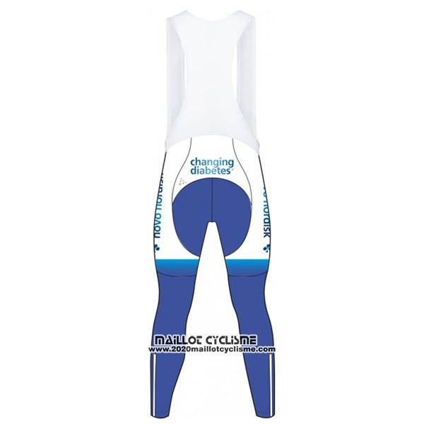 2017 Maillot Ciclismo Novo Nordisk Blanc Manches Longues et Cuissard
